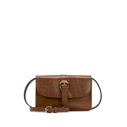 Patricia Nash | Torri Crossbody Bag | Leather Crossbody Purse | Genuine Leather Handbag for Women, Signature Map