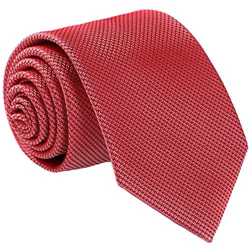 fortunatever Christmas Mens Handmade Neckties,Red Solid Ties For Men+Gift Box,58”*3.35”