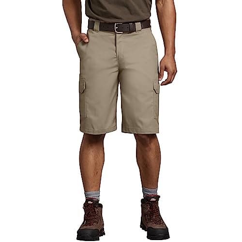 Dickies Men's 11 Inch Regular Fit Stretch Twill Cargo Short, Desert Sand, 30