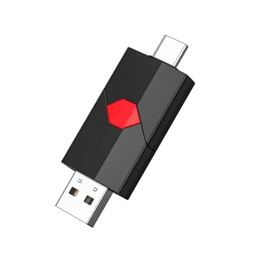 Aiibe 128GB USB C Flash Drive Dual Type C + USB A 128GB Jump Drive Push-Pull Thumb Drive for iPhone 15/16 Smartphone Tablet Computer
