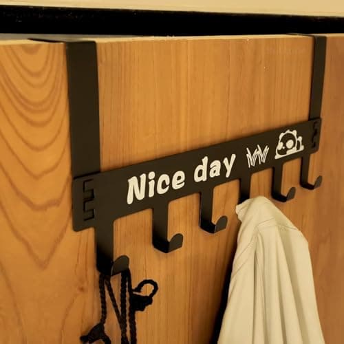 Solitude 3 Pcs Heavy Duty Carbon Steel Over Door Hanger for Cloths, Drill Free Door Hanging Hooks for Bathroom, Bedroom, Kitchen | Scarf, Coat, Towel Holder (Black)
