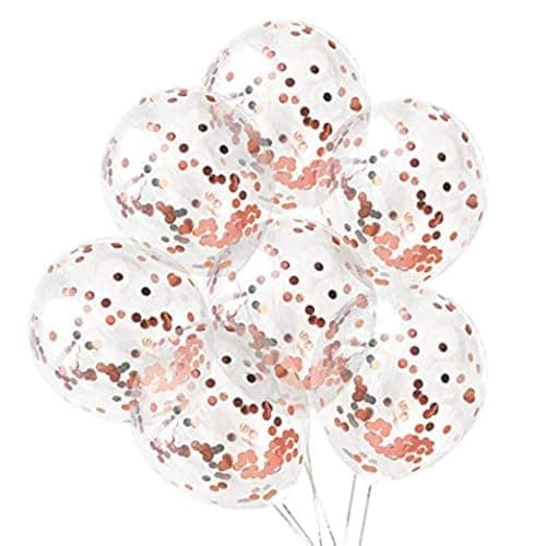 GRAND SHOP Rubber Latex Balloon (Rose Gold) -10 Pieces