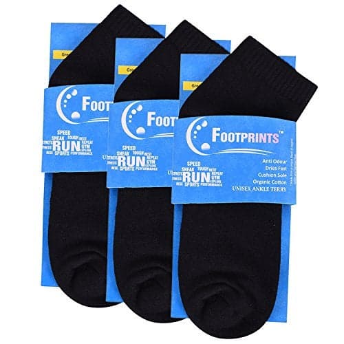 FOOTPRINTS Organic Cotton & Bamboo Ankle Unisex Socks |Black|