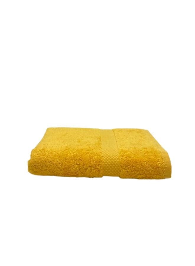 Gardenia (Yellow) Premium Hand Towel (50 x 100 Cm -Set of 1) 100% Cotton, Highly Absorbent and Ultrasoft Bath Linen with Diamond Dobby -550 Gsm
