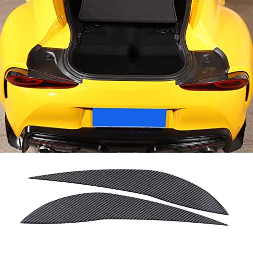 Daeiclru Soft Carbon Fiber Car Rear Tail Light Lamp Eyelid Trim Fit for Toyot@ Supra GR A90 A91 MK5 2019-2022, Tail Light Eyebrow Strip Sticker Accessories