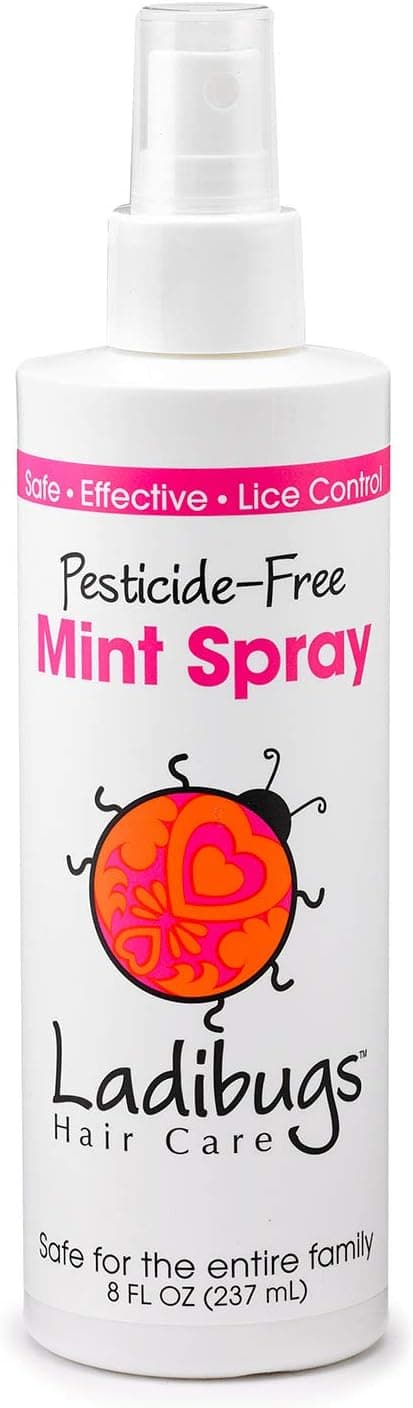 Ladibugs Lice Prevention Mint Spray 8oz | Natural Ingredients | Highly Effective Lice Treatment Spray | Daily Use
