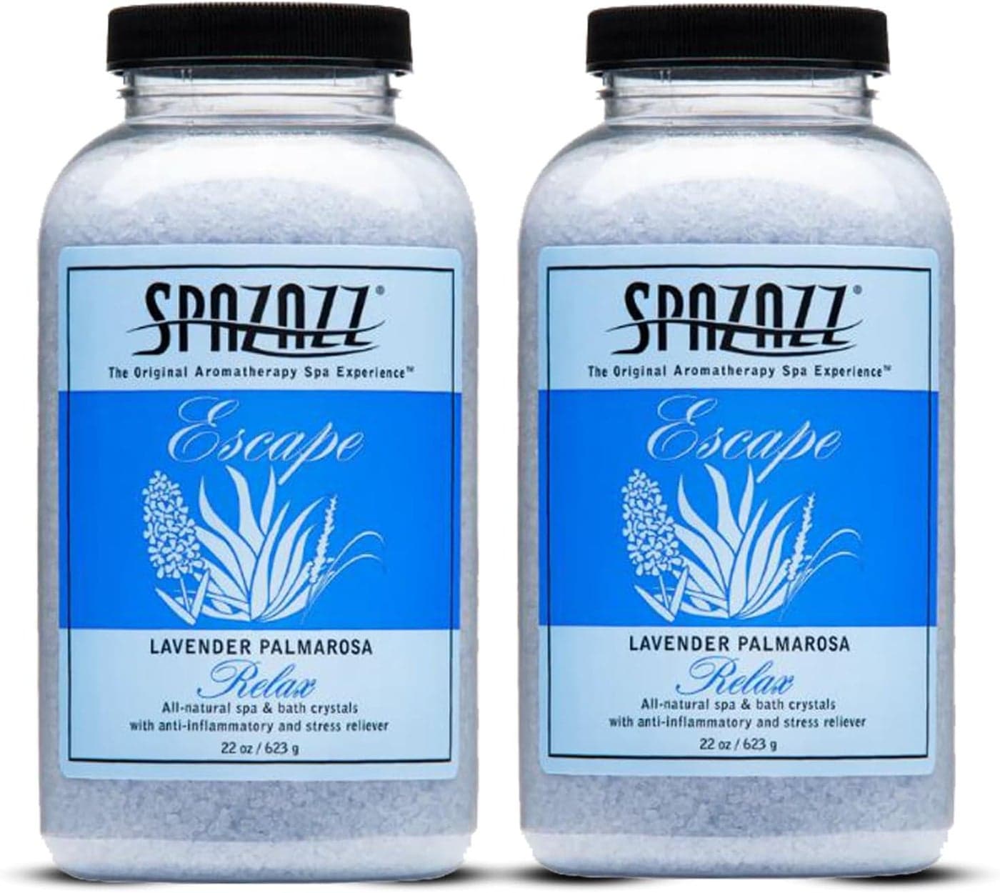 Spazazz Aromatherapy Hot Tub Crystals Palmarosa Lavender Bath Salt for Bathtub Hot Tub Spa Relaxing Bath Salts Aromatherapy Bath Salt Lavender Bath Soak Spa Essentials