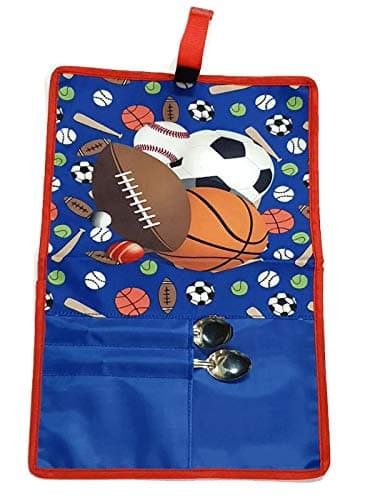 ShopNGift Premium Ball Sports RollOn Printed Dinner Place-mats/Table-mats Dining Mat for Kids/Teenagers -Blue