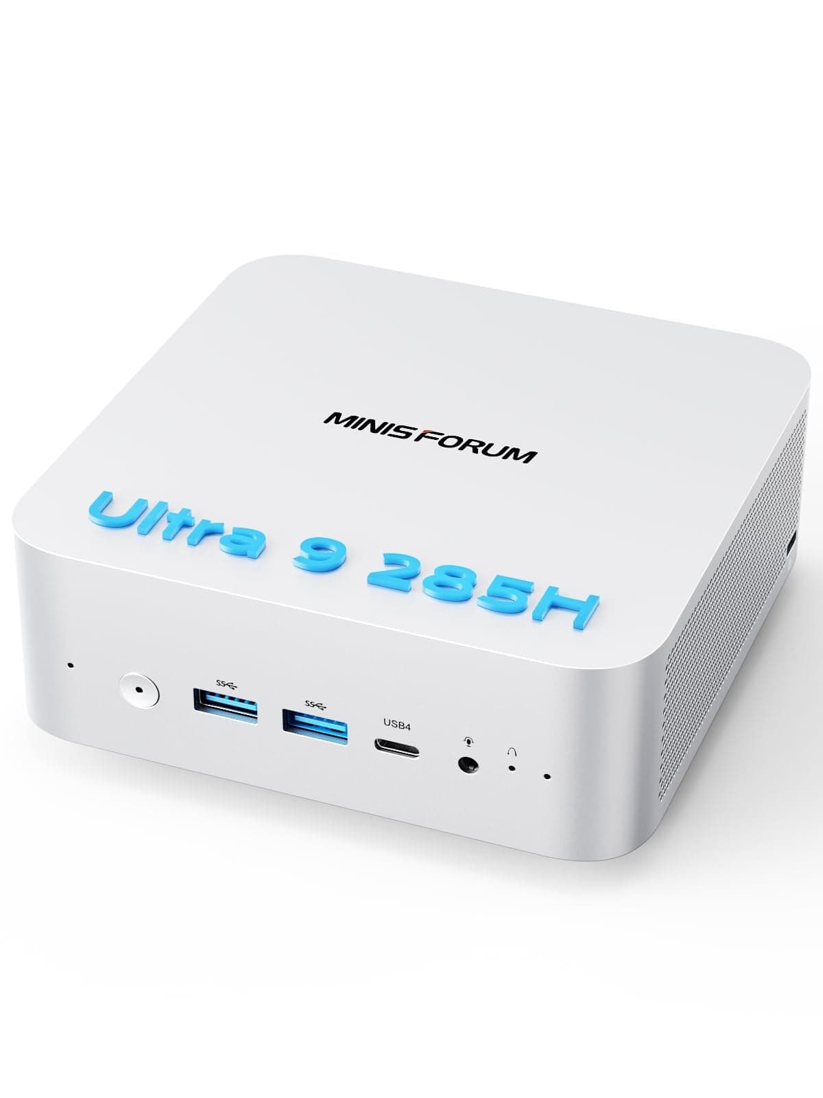 MINISFORUM M1 Pro AI Mini PC Barebone, Intel Core Ultra 9 285H (16C/16T, Up to 5.4Ghz), 99 Tops, Without Storage/OS, 2xUSB4/HDMI/DP Quad Display, 2.5G LAN, OCuLink, WiFi 7, BT5.4, Arc 140T GPU
