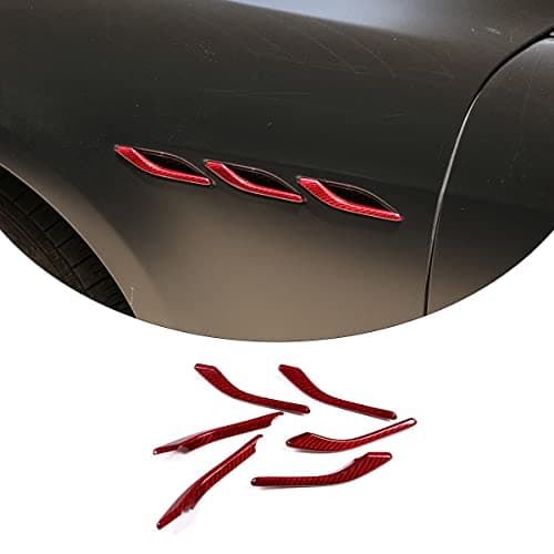 LLKUANG Soft Carbon Fiber Side Air Vent Fender Cover Trim Sticker Trim for Maserati Ghibli 2014 2015 2016 2017 2018 2019 2020 2021 2022 Exterior Accessories