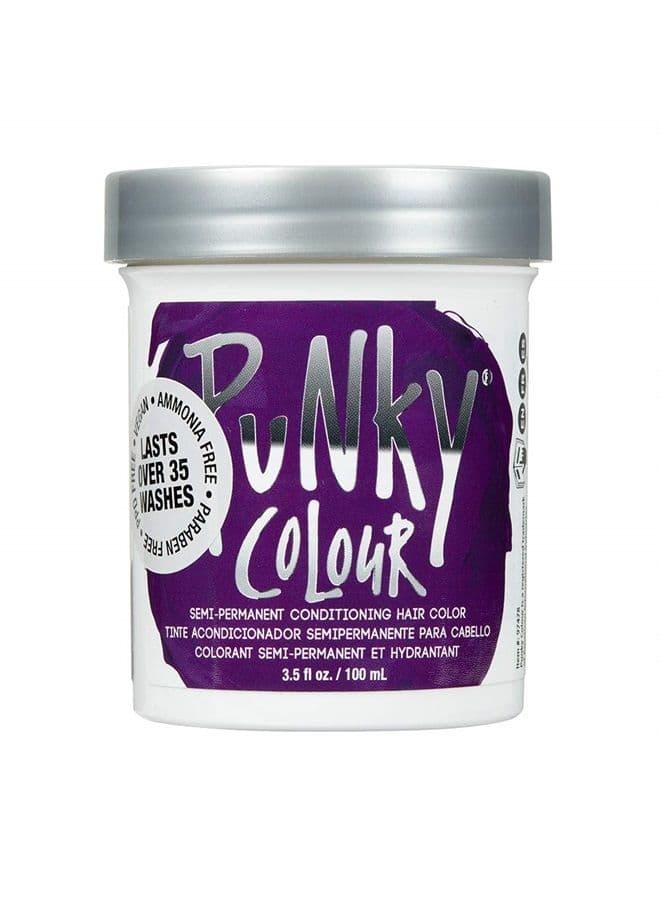 Purple Semi Permanent Conditioning Hair Color, Non-Damaging Hair Dye, Vegan, PPD and Paraben Free, Transforms to Vibrant Hair Color, Easy To Use and Apply Hair Tint, lasts up to 35 washes, 3.5oz