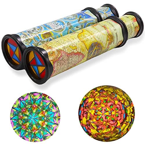 Xeehwb 2 Pack Classic Kaleidoscope ToyMagic Rotating KaleidoscopeStretchable Long World KaleidoscopeEducational Toy Kaleidoscope for Children Gifts