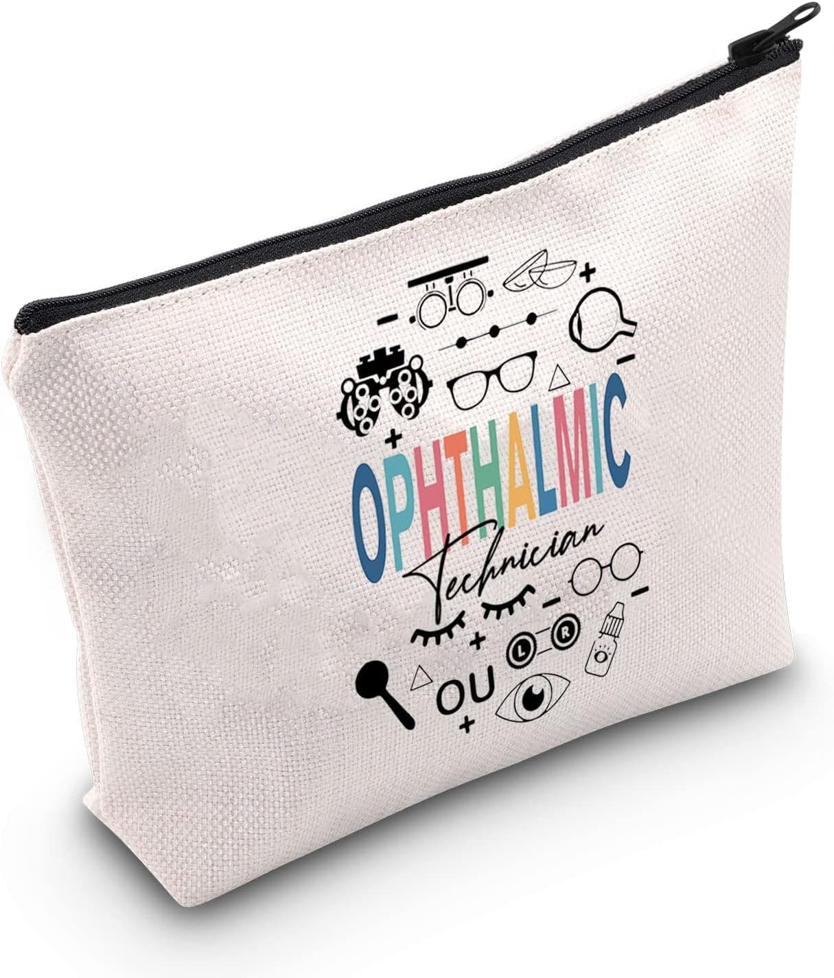 POFULL Funny Ophthalmic Technician Cosmetic Bag Ophthalmologist Gift Eye Doctor Gift (Ophthalmic Technician Bag)
