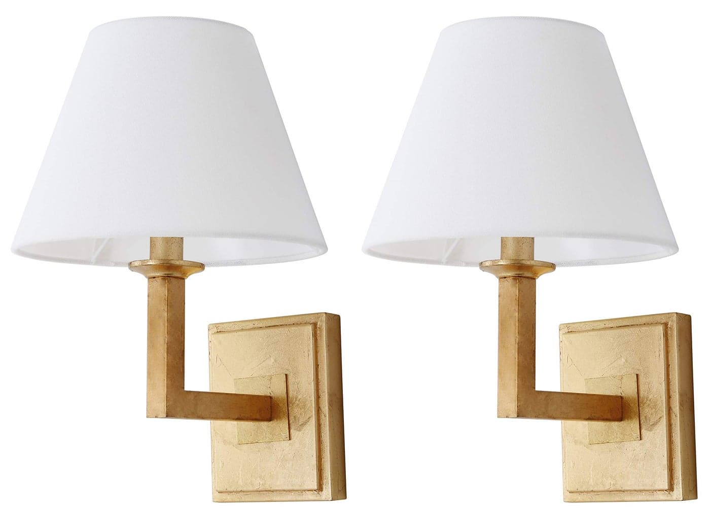 SAFAVIEH Lighting Collection Pauline Modern Contemporary Gold Bedroom Bathroom Vanity Hallway Foyer Living Room Wall Sconce Set of 2 LED Bulbs Included