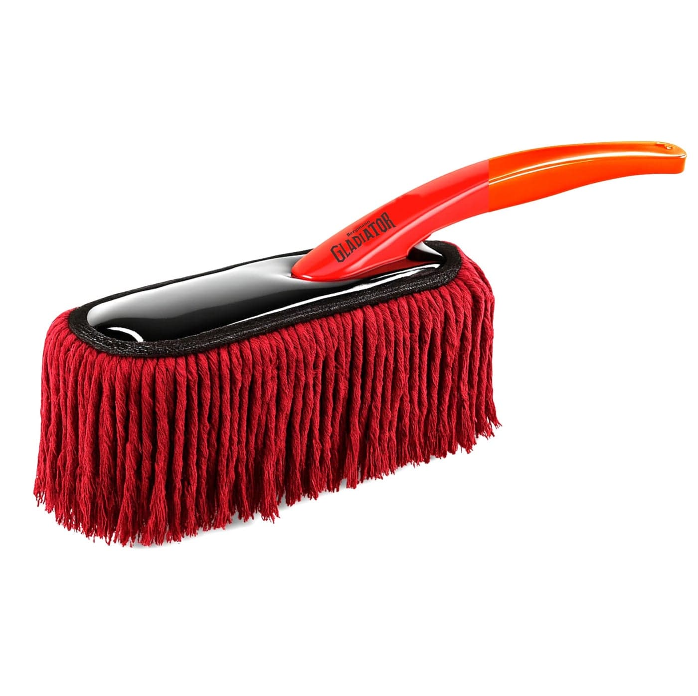 Bergmann Gladiator Smart Wax-Baked Car & Bike Duster | Dense 100% Cotton Fibres with Wax Coating | Lifts dust Like Magnet | Scratch-Proof | Small & Compact | Red