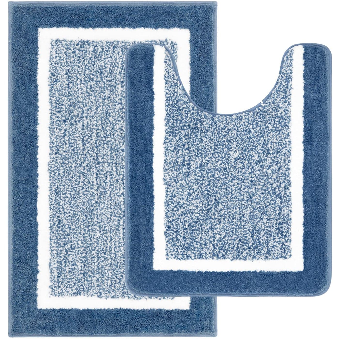Pauwer Bath Mats Set 2 Piece Super Absorbent Bathroom Rug Non Slip Pedestal Mat Set Washable Shower Bath Rug for Bathroom Floor50X80cm50X60cm Teal