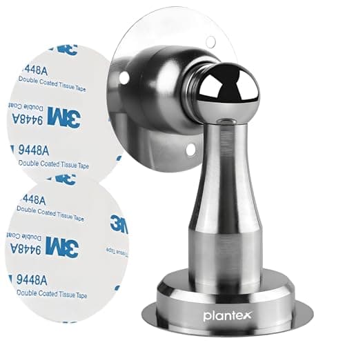 Plantex Drill Free Door Stopper/4 inch self Adhesive Door Magnet for Home/Door Holder for Main Door/Door Magnet Stopper for Office/Hotel/Home/Door Stops - Pack of 2 (matt)