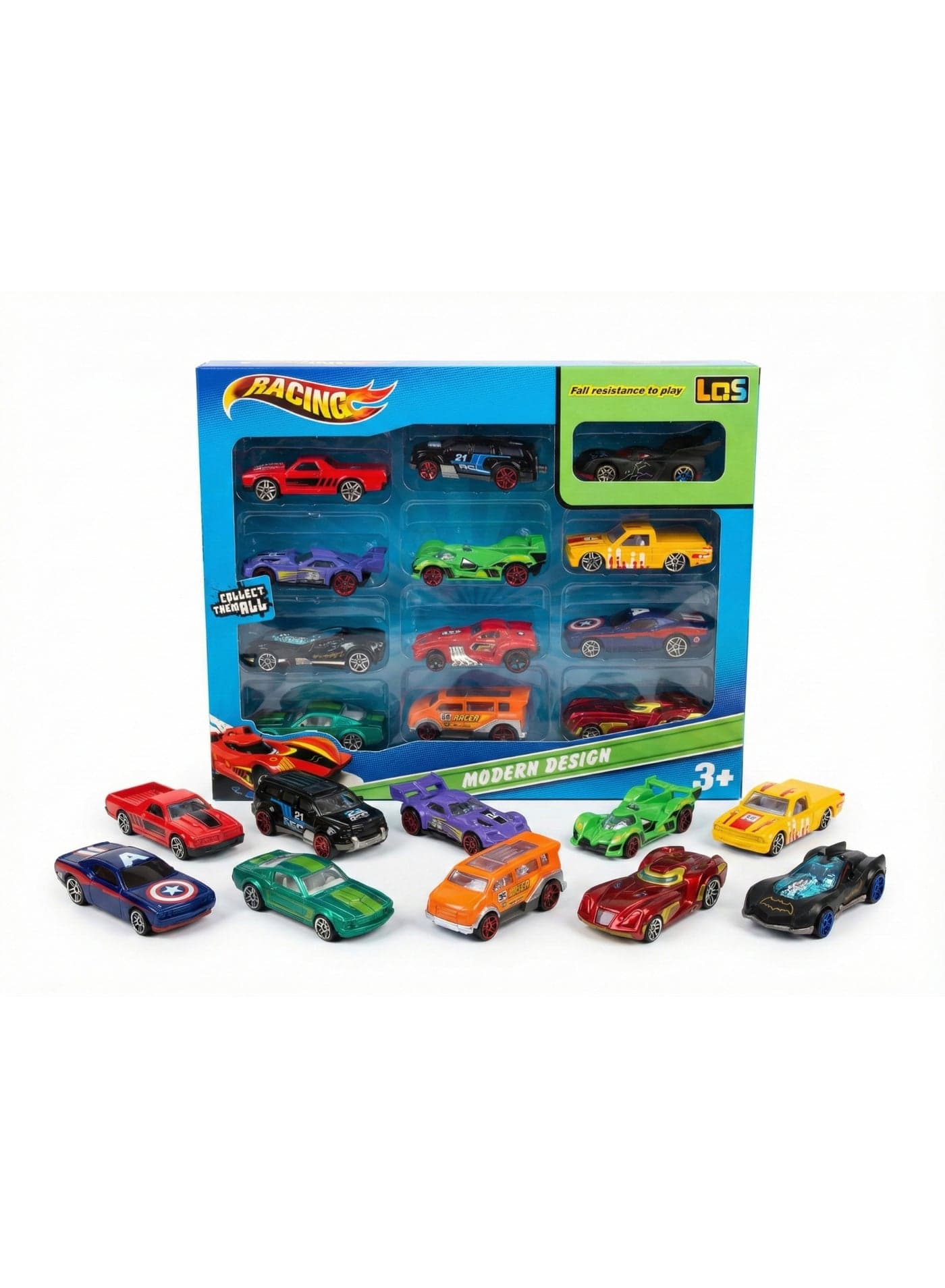 12-Pack Alloy Sports Car Gift Set – Die-Cast Metal Racing Vehicles for Kids | Durable Mini Toy Cars Collection | Superhero & Modern Speedsters | Birthday Party Favors & Cake Toppers for Boys 3+ | Fall Resistant Pocket Racers
