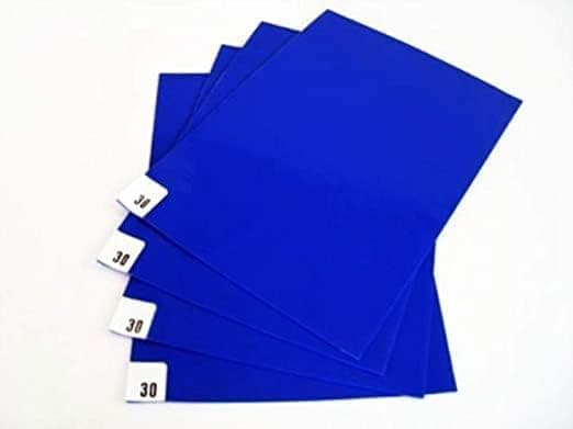 Sky-Polyethylene Film ESD Safe Cleanroom Sticky Mat (2 Feet x 3 Feet, Blue) - 1 Mat, 30 Peelable Sheets (Pack of (1)