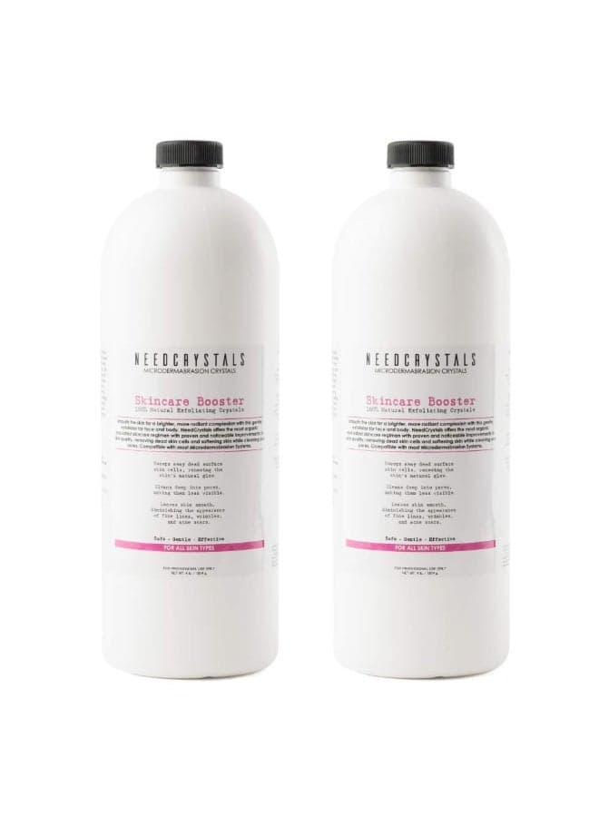 NeedCrystals Microdermabrasion Crystals for Machines 2Pack AllNatural Facial Exfoliating Treatment for Dull or Dry Skin Wrinkles Blemishes Scars More 4 lb x 2 100 Grit