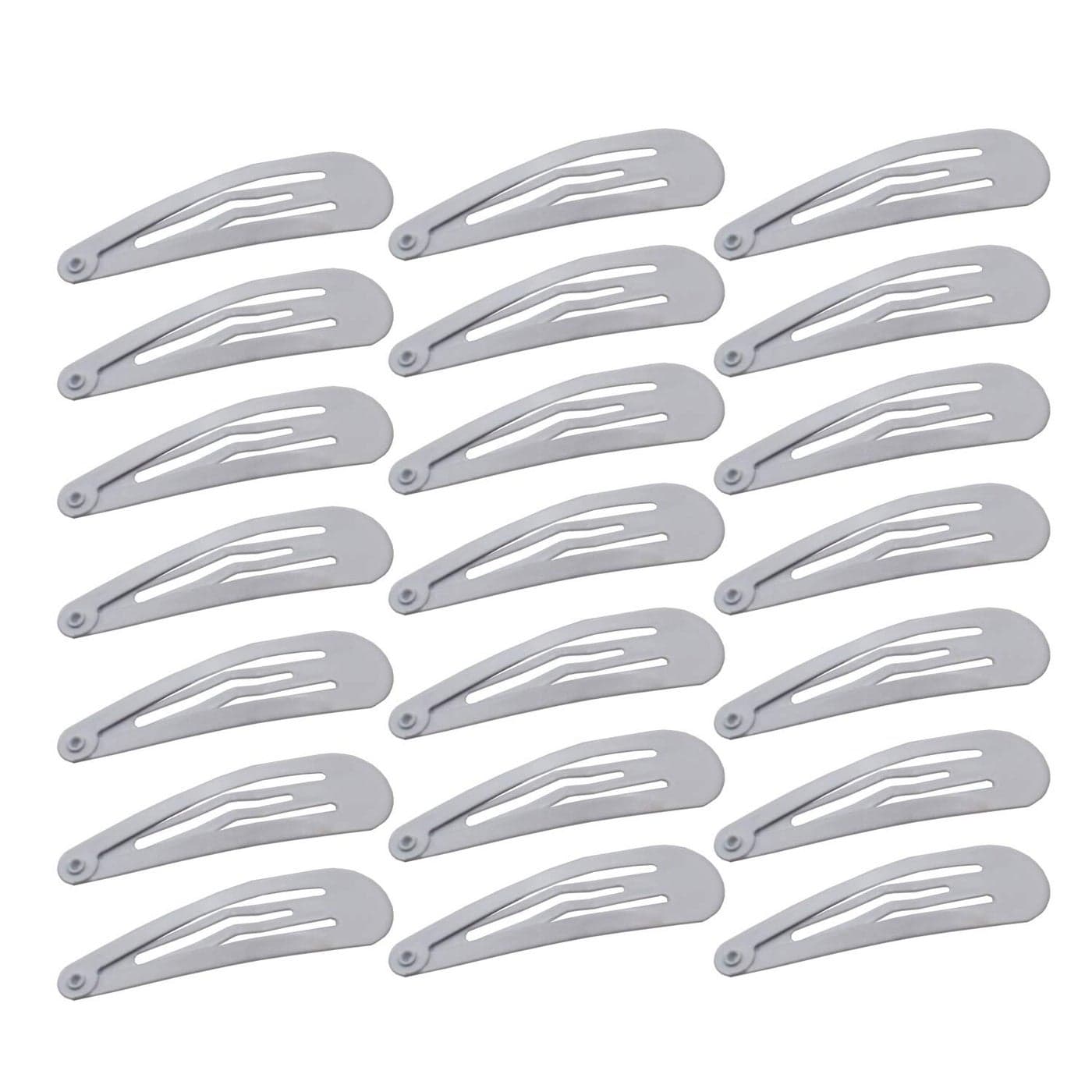 50 Pack of Snap Hair Clips Hair Barrettes for Kids Girls and Women 50 mm White
