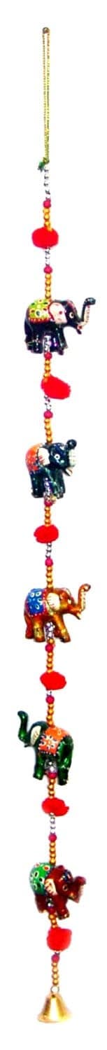 Indian Traditional Five Small Elephant Hanging Layer Door Wall Decorative