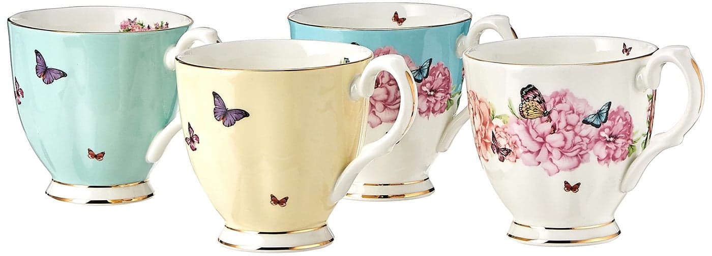 Miranda Kerr For Royal Albert Mixed Patterns Vintage Mug Set of 4