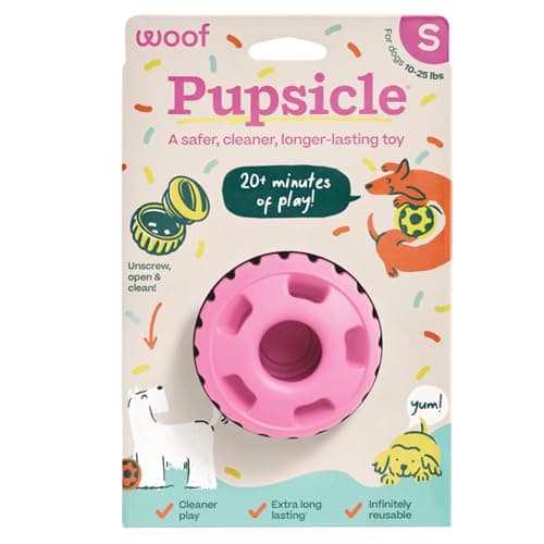 WOOF Party Pupsicle LongLasting Interactive Dog Toys for Boredom LowMess Design Birthday Gifts for Dogs Small Dog Toys Party Pink