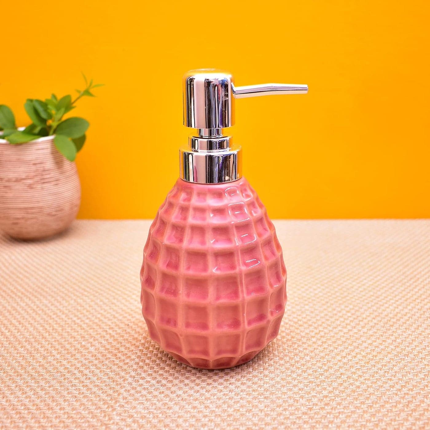 KunhaR Ceramic Liquid Soap Dispenser 400 Ml Red
