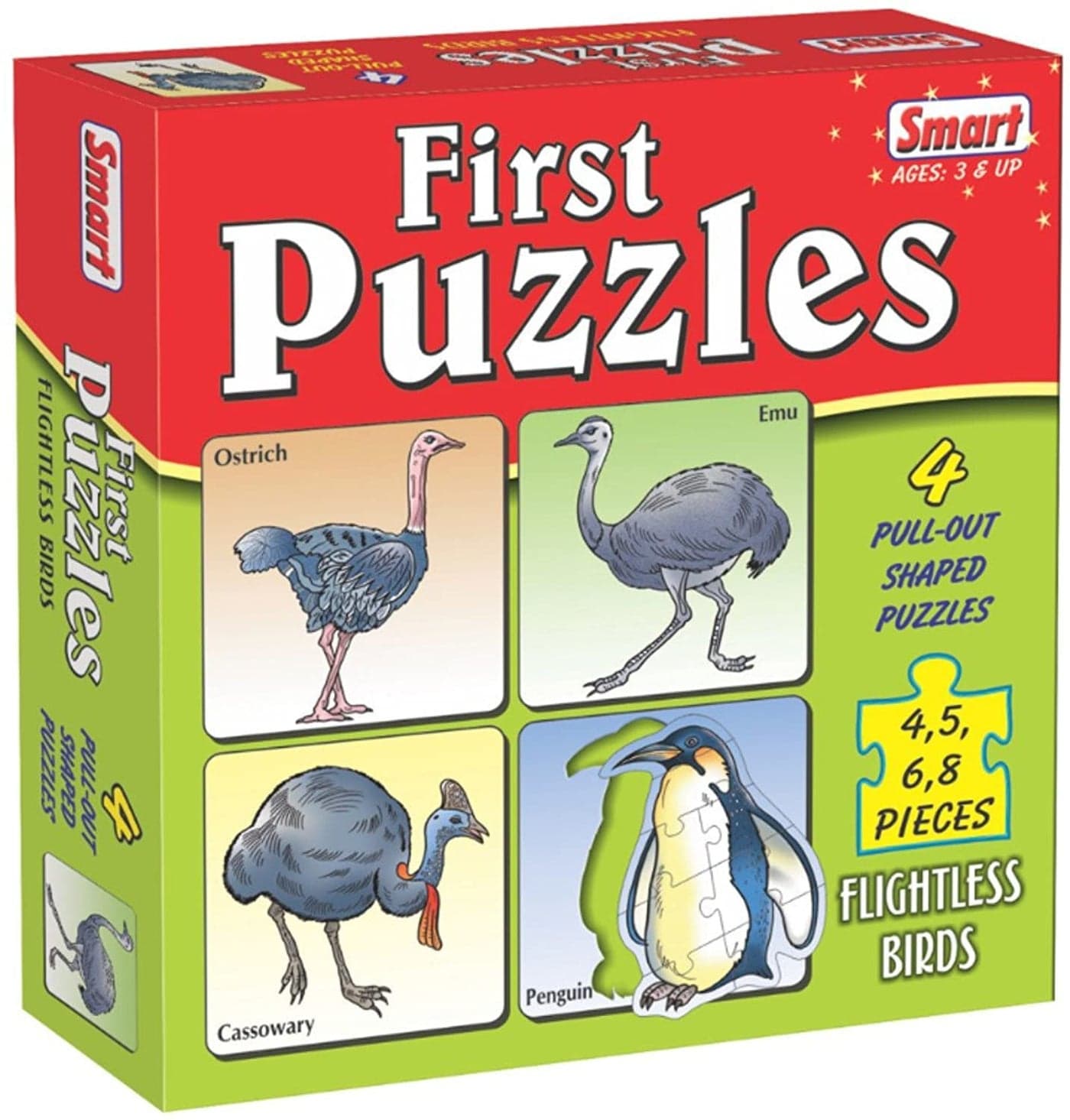 Smart Kid - 1028 First Puzzles - Flightless Birds, Multi