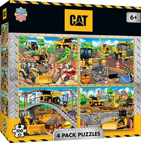 MasterPieces Jigsaw Puzzle Set for Kids 6 Years 4Pack of 100 Pieces Educational and Fun Game Caterpillar Collection Gift Idea for Children 8 x 10