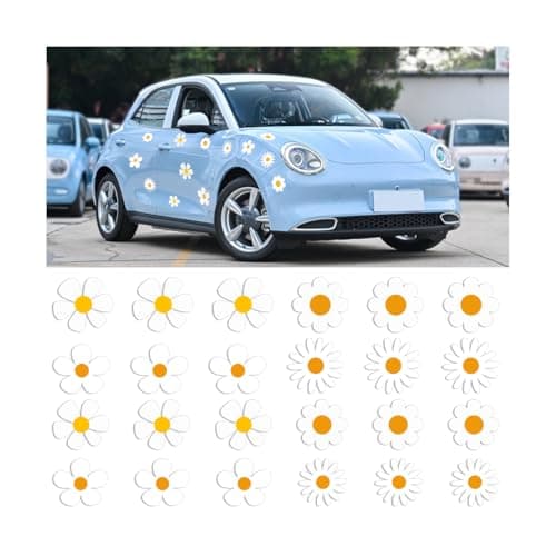Zpana Car Flower Magnet Decals 24PCS Magnetic Funny Stickers for Vehicle Bumper Mirror Window Cute Automotive Exterior Retro Decoration Accessories Universal for SUV Truck RVStyle C