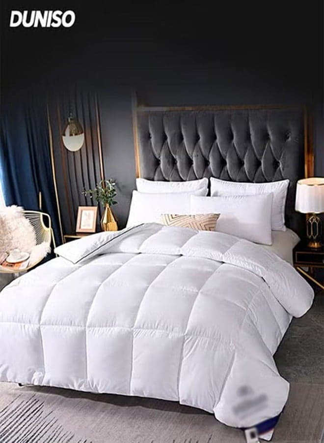 Bedding Comforter Duvet Insert,All Season Duvet,Warm Breathable Quilted Comforters,Soft and Comfortable,Gifts for Women/Men, 150*200cm,White
