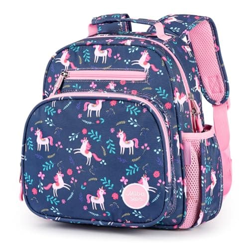 mibasies Toddler Backpack for Girls 2-4: Preschool Kindergarten Backpack - Cute Kids Backpacks for Girls - Unicorn