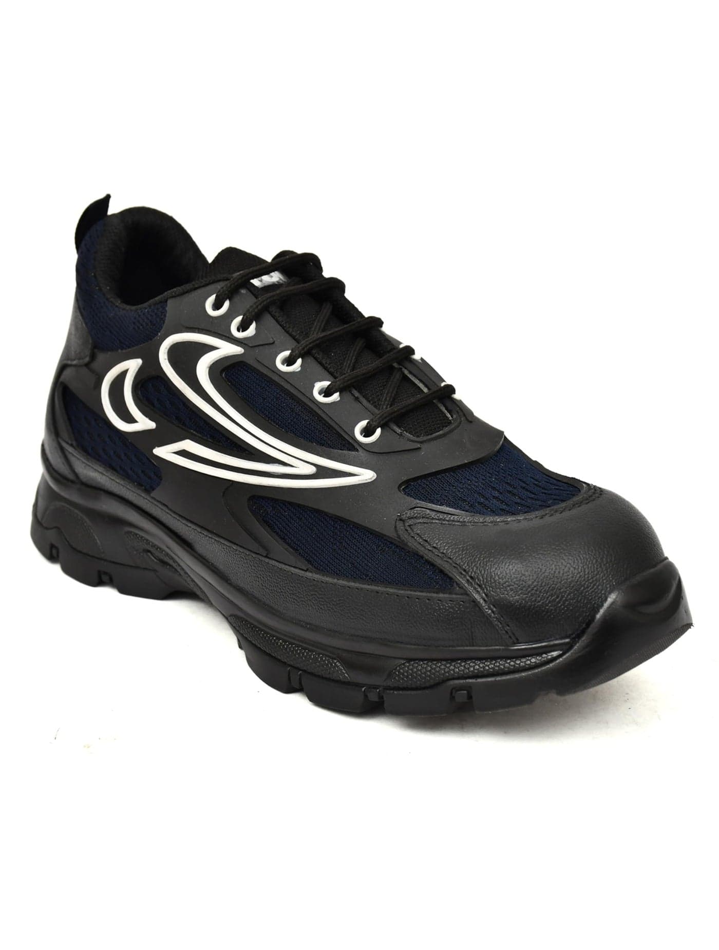 STONIX® ShieldMax Steel Toe Safety Shoes for Men | Heavy Duty Shoes | Lightweight & Comfortable With Breathable Material | Industrial Work Shoes (Size-06, Blue)