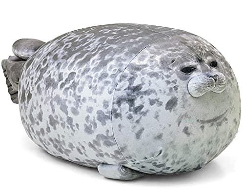 ETAOLINE Chubby Blob Seal Pillow Cute Seal Plush Toy Cotton Stuffed Animals Medium