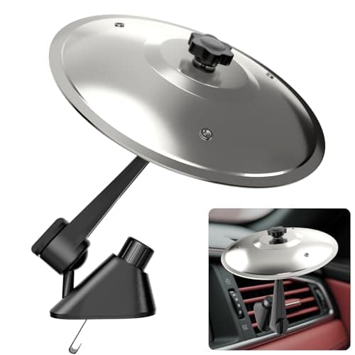 Car Cymbal Air Vent, Mini Car Crash Cymbals, Add Fun to Your Drive with Car Drum | A Great Gift For Drummers And Music Lovers | All Vehicle Types (Silver, 5.5 Inch)