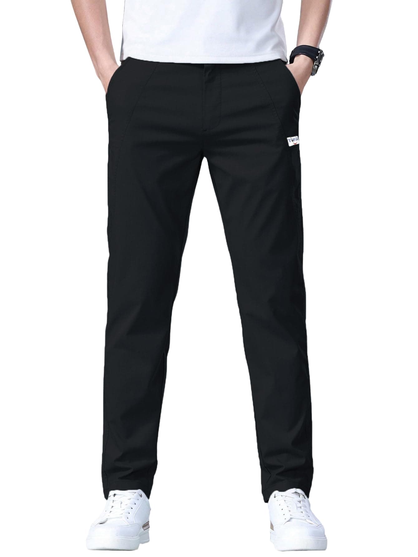TOPLOT Men's Regular Casual Trouser (Pant-5188-Black-32)