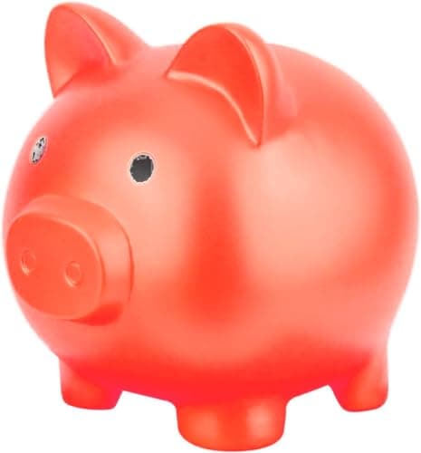 Piggy Bank Coin Bank for Boys and Girls Childrens Plastic Shatterproof Money Bank re Medium