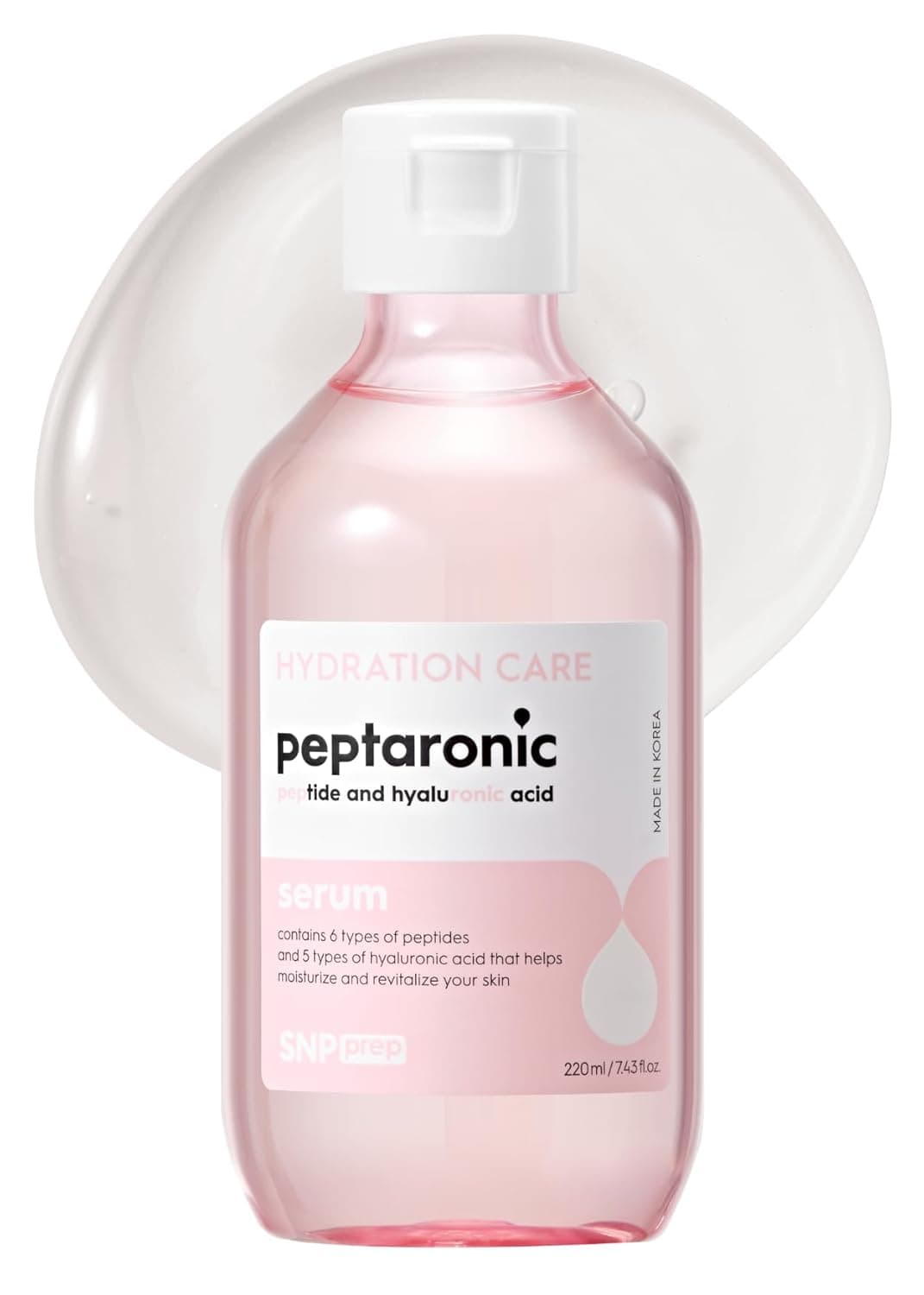 K Beauty Snp Peptaronic Skincare Serum Peptide and Hyaluronic Acid Face Serum Firming Soothing and Moisturizing for Dry Skin Types Korean Face Skin Care for Gift 07 Fl Oz
