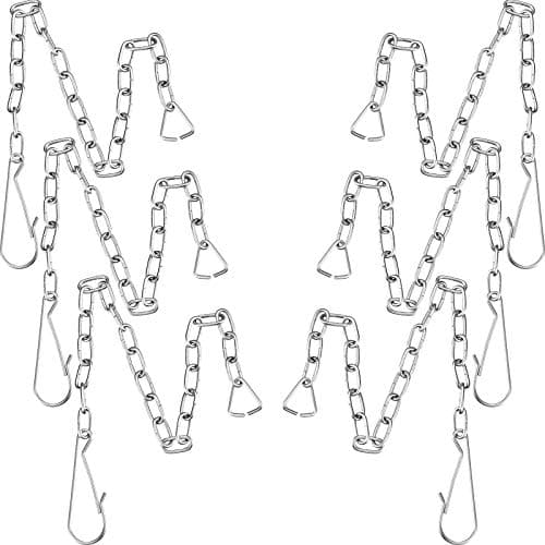 Mudder Toilet Handle Chain Stainless Steel Toilet Flapper Lift Chain Replacement Fits Most Flappers(Silver,6 Pieces)