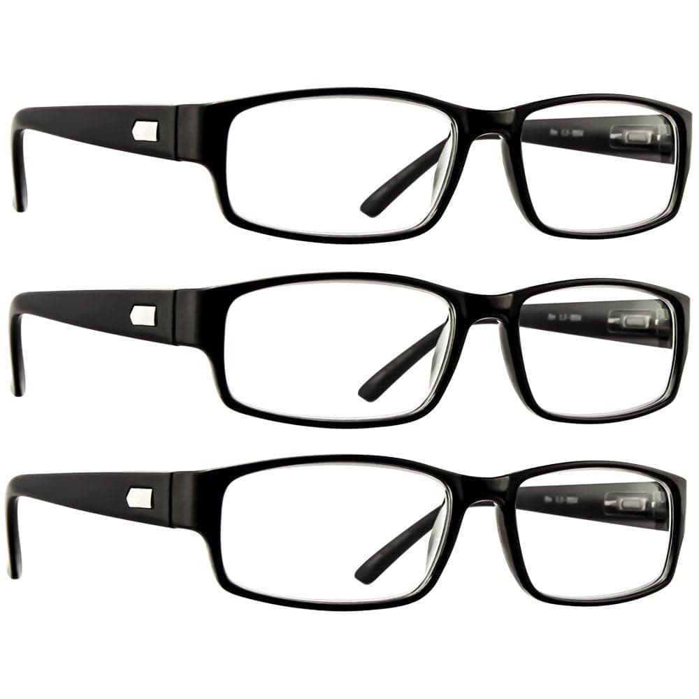 TruVision Readers Reading Glasses - 9504H - 3 Pack - Black - 2.50