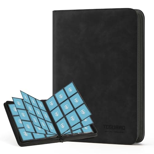 TCGUARD Trading Card Binder 9 Side Loading Pocket Card Album Hold Up to 540 Cards Zipper Binder for Cards Collection TCG Card Holder for Game Card Sports Card Yugioh MTG etc