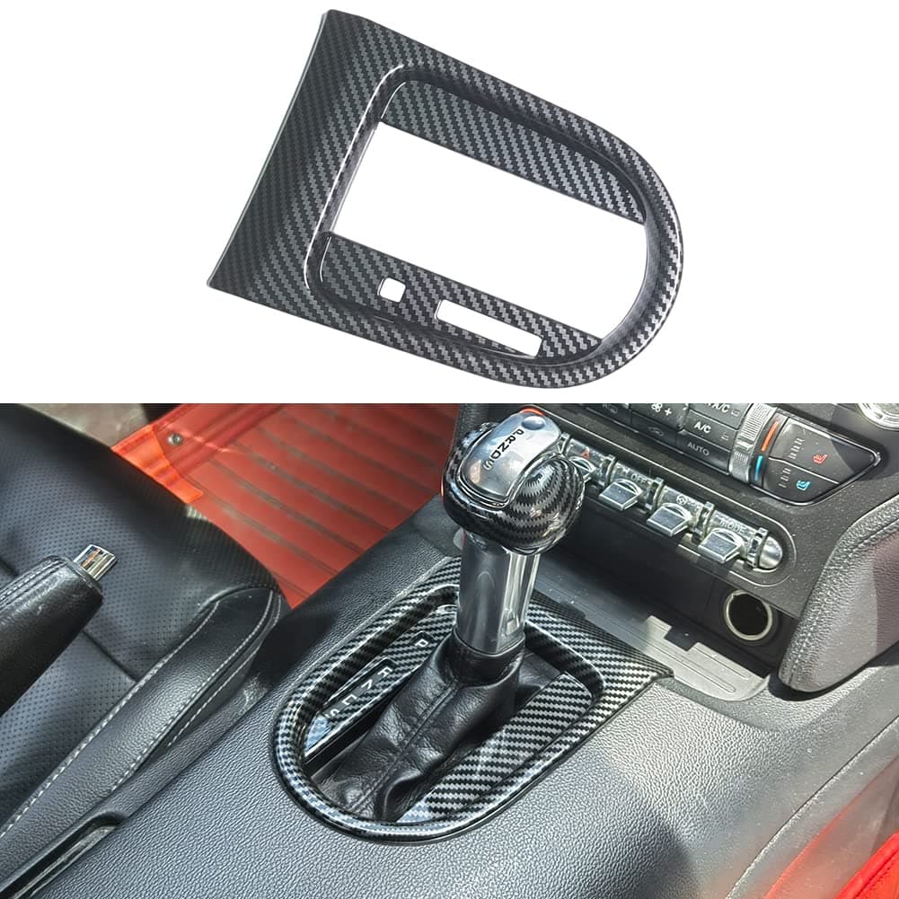 AOKIO Gear Shift Panel Frame Cover Trim Compatible with 2015 2016 2017 2018 2019 2020 2021 2022 2023 Ford Mustang Accessories Not for Manual Model