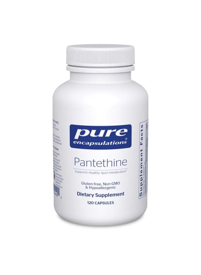 Pantethine | Hypoallergenic Supplement Supports Healthy Lipid Metabolism and Cardiovascular Function | 120 Capsules
