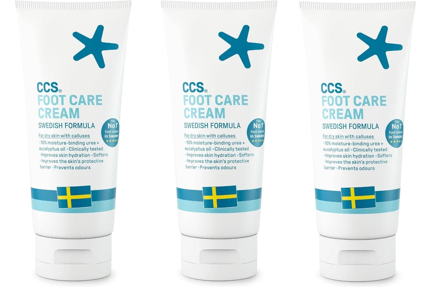 THREE PACKS of CCS Foot care Cream 175ml by CCS