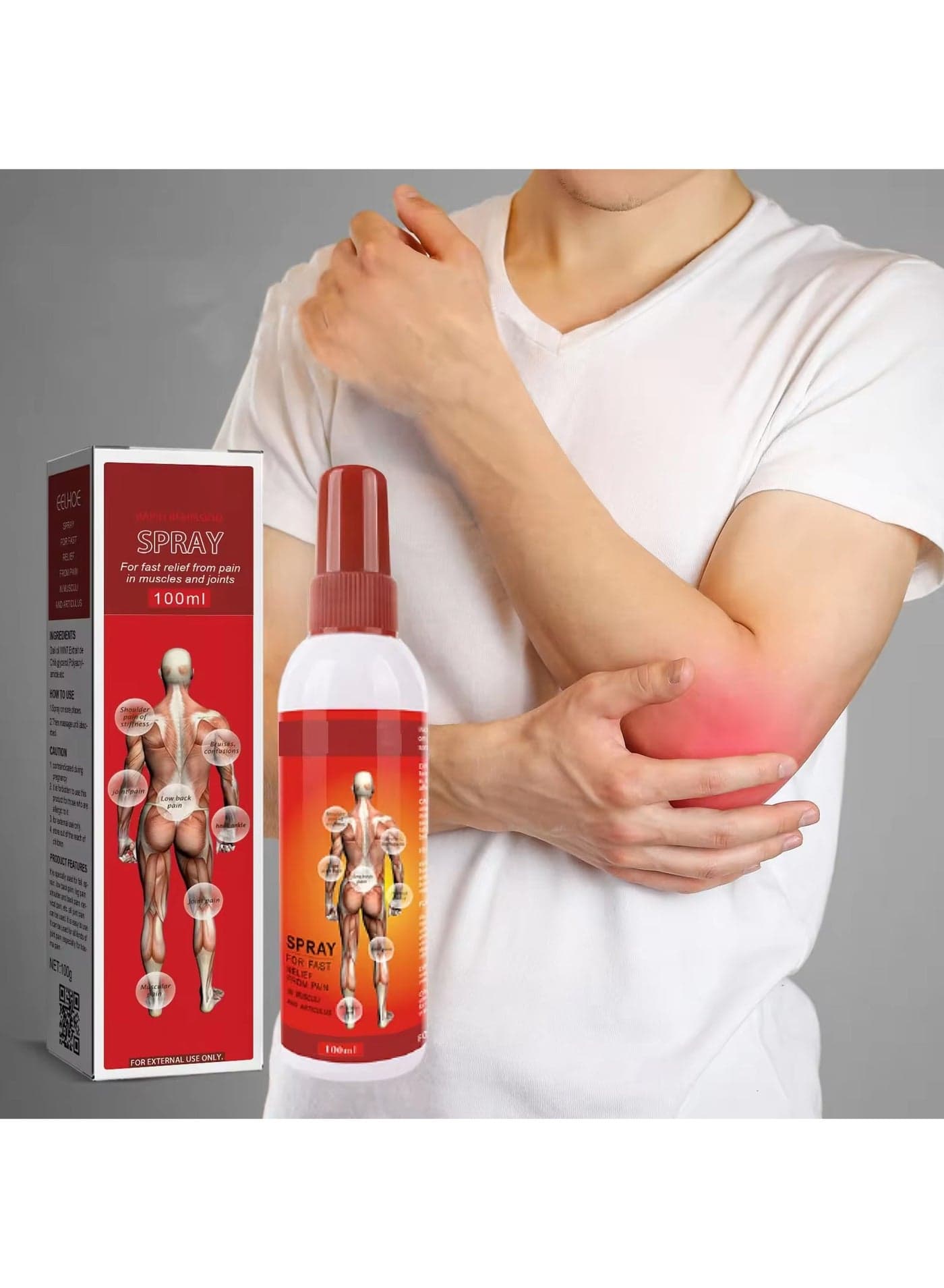EELHOE Private Label Skin Care Fast Pain Relieving from Muscle Arthritis Pain Relief Spray