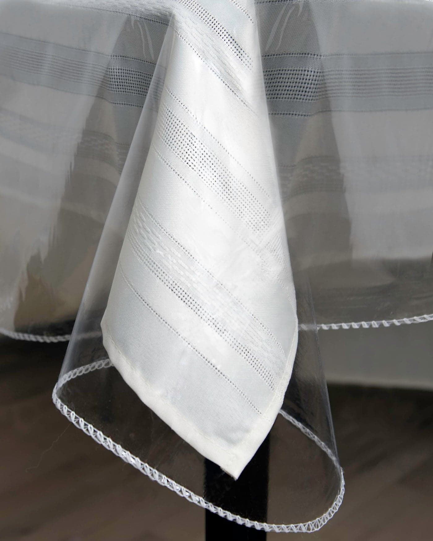 BRODER MFG INC Tablecloth Protector Crystal Clear Vinyl 70 Round Thick Durable Clear TableTablecloth Protector Perfect for Parties Special Occasions Gatherings and Everyday Use
