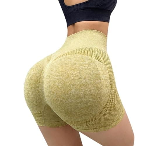 Kaththai High Waisted Premium Shapewear Body Shaper Shorts Tummy Tucker Control Thigh Slimming Body Shaper for Women Seamless Thigh Slimming Shapeware (XL, Yellow)