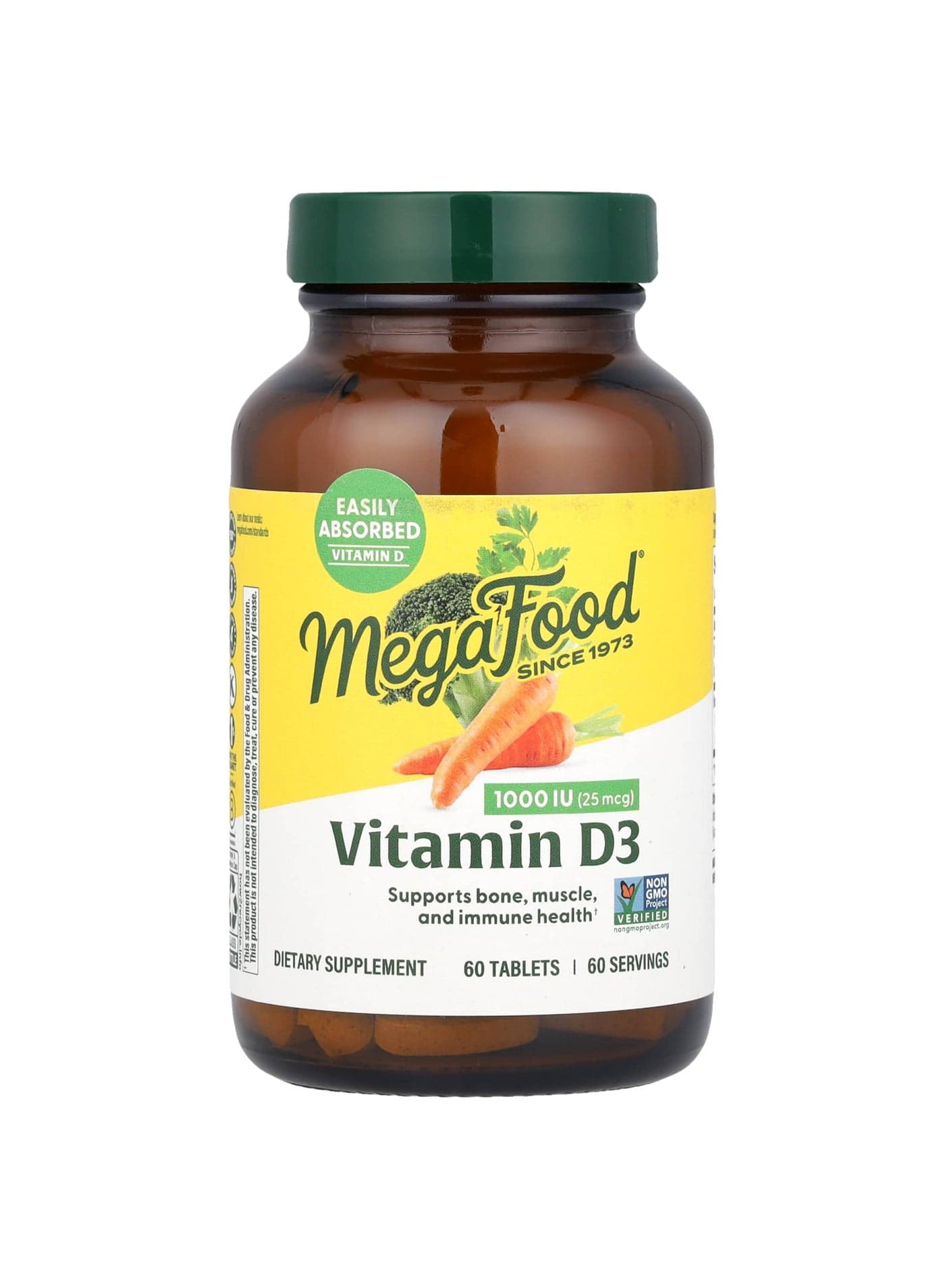 Vitamin D3, 25 mcg (1,000 IU), 60 Tablets